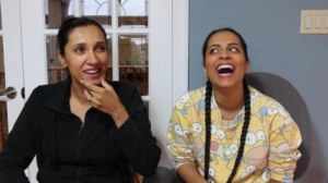 Lilly-Singh with her sister Tina Singh