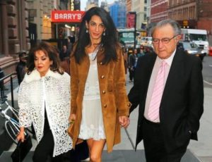 Amal Clooney with her Parents
