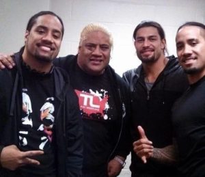 Jimmy Uso with his Fathers and Brothers