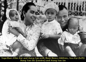 Aung San Suu Kyi with her Parents
