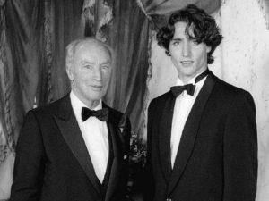 Justin Trudeau with his Father