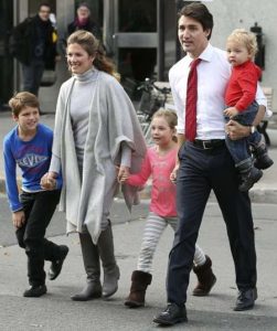 Justin Trudeau with his Kids