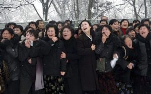 North Korean crying on Kim Jong ill death