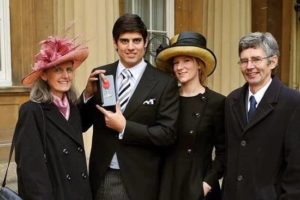 Alastair Cook with his Parents