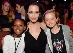 Angelina Jolie with her Daughters