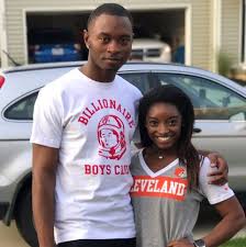 Simone Biles with her Brother