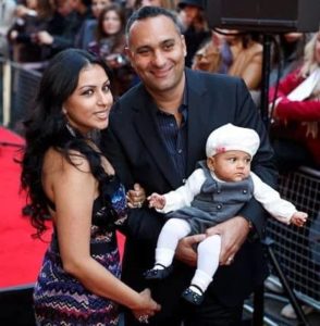 Russell Peters with his Wife and Daughter
