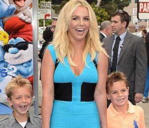 Britney Spears with her Kids