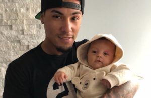 Javier Báez with his Son