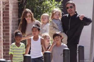 Brad Pitt with his Kids