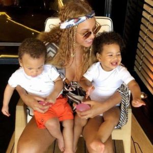 Beyonce with her Kids