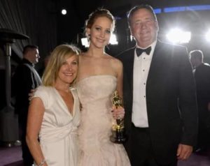 Jenifer Lawrence with her Parents