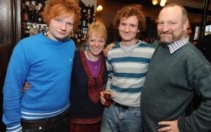 Ed Sheeran with his Family