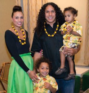 Troy Polamalu with his Wife & Kids