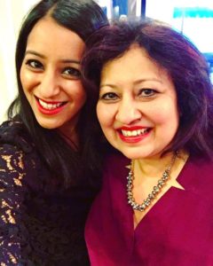 Sabrina Siddiqui with her mother