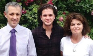 Kit Harington with his Parents