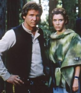 Carrie Fisher with Harrison Ford