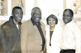 Chadwick Boseman with his family