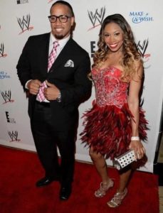 Jey Uso with his wife
