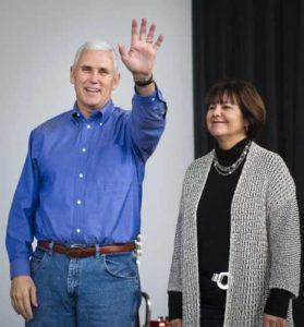 Mike Pence with his wife Karen Pence