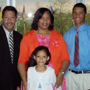 Russell Wilson with his parents