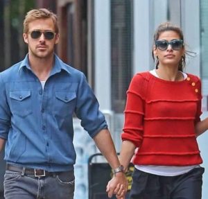 Ryan Gosling with his girlfriend Eva Mendes