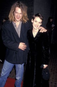 Winona Ryder with her boyfriend Dave Pirner