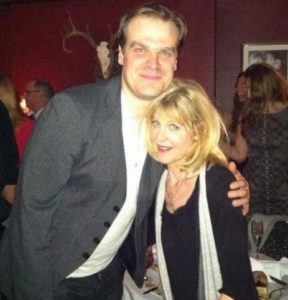 David Harbour with his mother