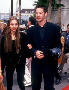 Keanu Charles Reeves with his girlfriend Sofia