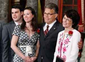 Al Franken with his wife and children