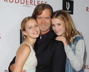 William H Macy With His Daughters Sofia And Georgia