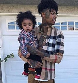 Blueface with his son