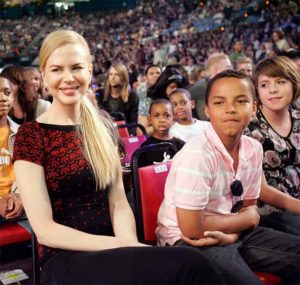 Nicole Kidman with her son