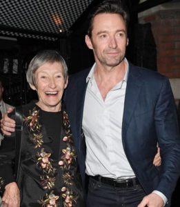 Hugh Jackman with his mother Grace
