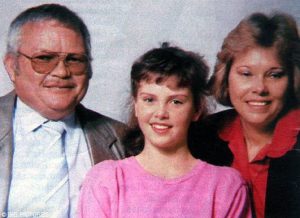 Charlize Theron with her parents