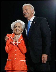 Joe Biden with his mother