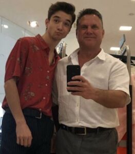 Daniel Seavey with his father