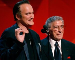 Quentin Tarantino with his father