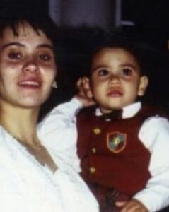 Cyrus Dobre with his mother