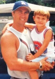 Chase Stokes with his father