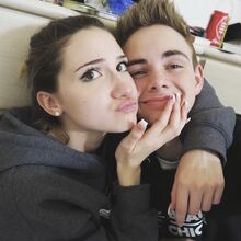 Corbyn Besson with his girlfriend