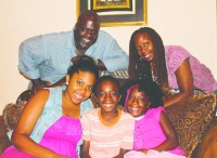 Caleb McLaughlin with his family