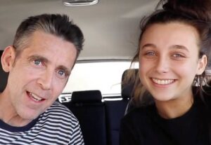 Emma Chamberlain with her father