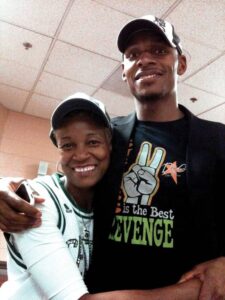 Ray Allen with his mother