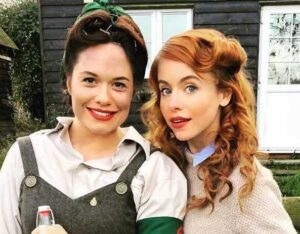 Rosie Day with her mother