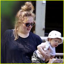 Adele with her kids