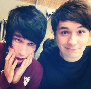 Dan Howell with his brother