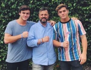 Ethan Dolan with his father