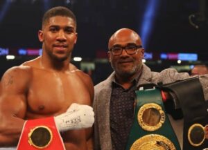 Anthony Joshua with his father