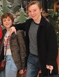 Sophia Lillis with her brother